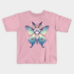 Luna Moth Fantasy Creature Witchy Design Kids T-Shirt